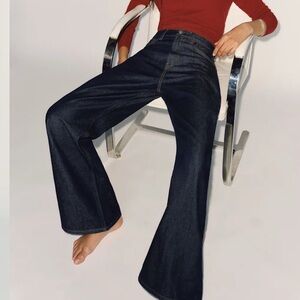 Reformation Cary Lived-in Wide Leg Jeans Blue - Size 31